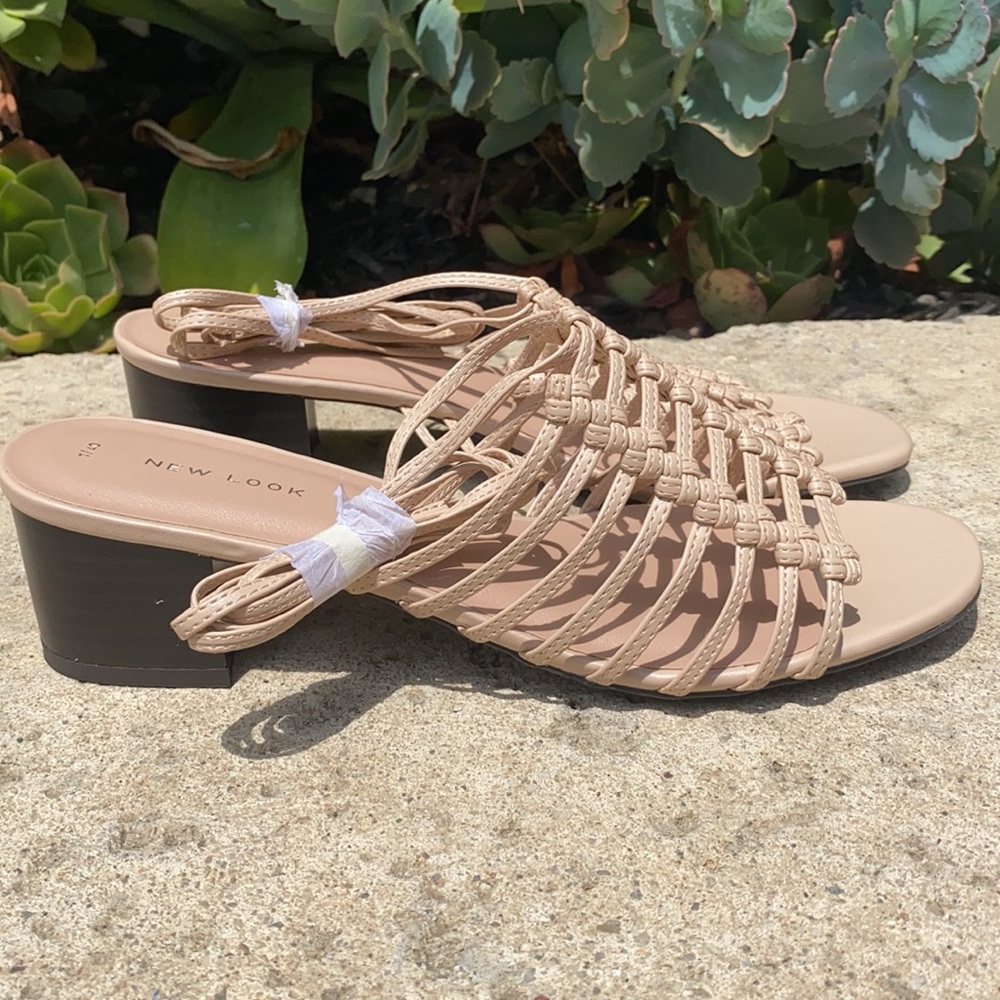 New Look Lace Up Heeled Sandals size 9